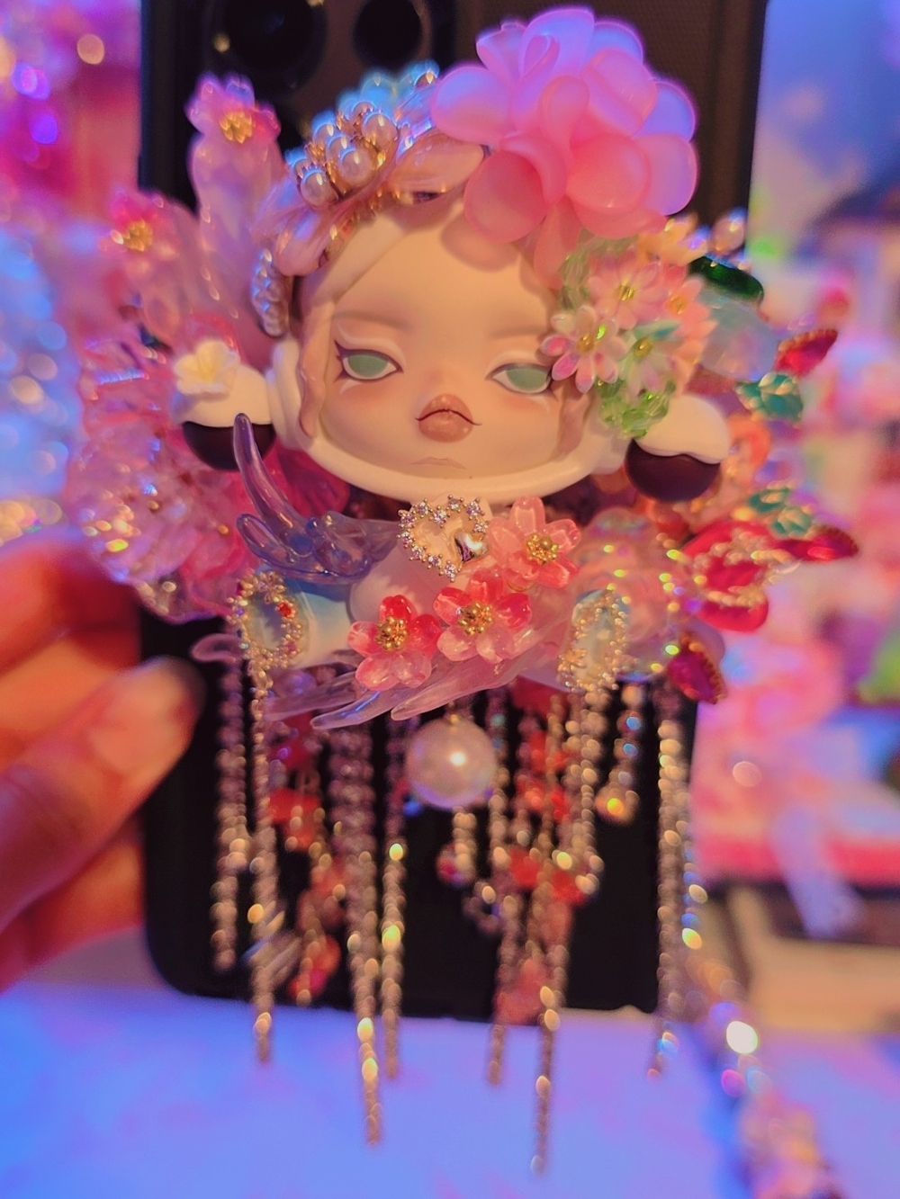 Pink Floral Sp Charm Phone Accessory